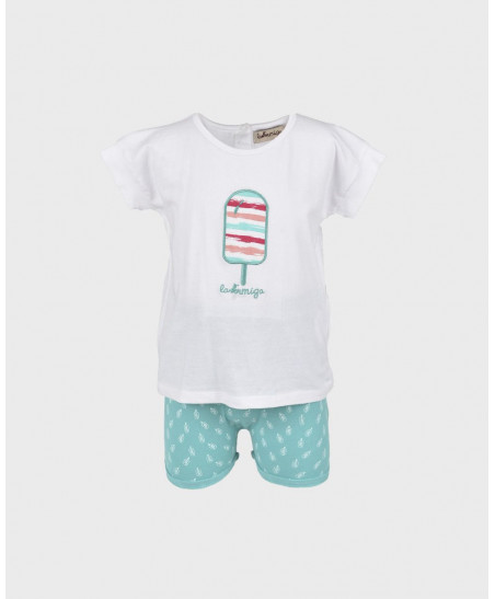 Conjunto bebé niño rayas helado-La Ormiga