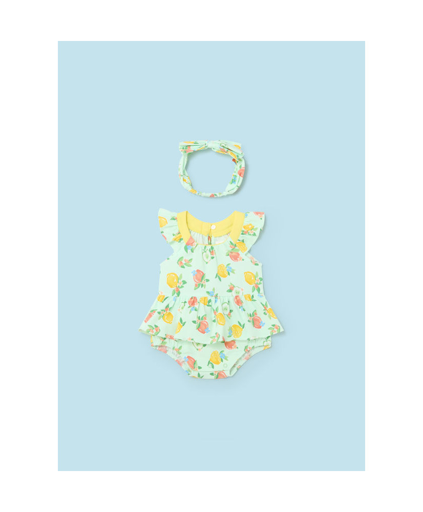 Pelele con diadema frutas Better Cotton recién nacido-Mayoral