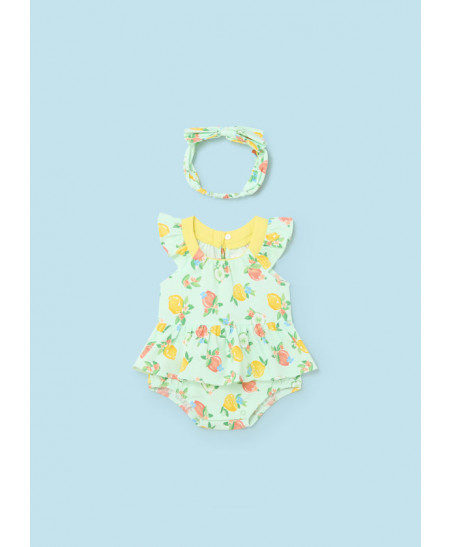 Pelele con diadema frutas Better Cotton recién nacido-Mayoral