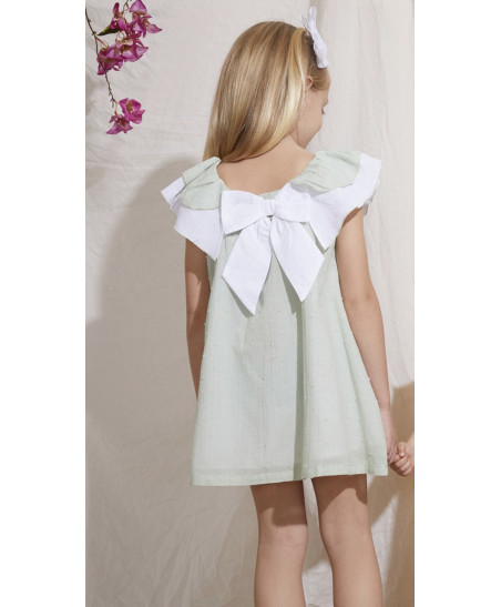 Vestido plumeti verde-Newness
