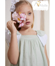 Vestido plumeti verde-Newness