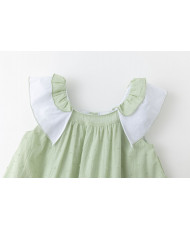 Vestido plumeti verde-Newness