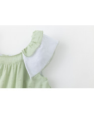 Vestido plumeti verde-Newness