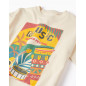 Camiseta De Algodón Para Niño 'Summer Festival', Beige-Zippy