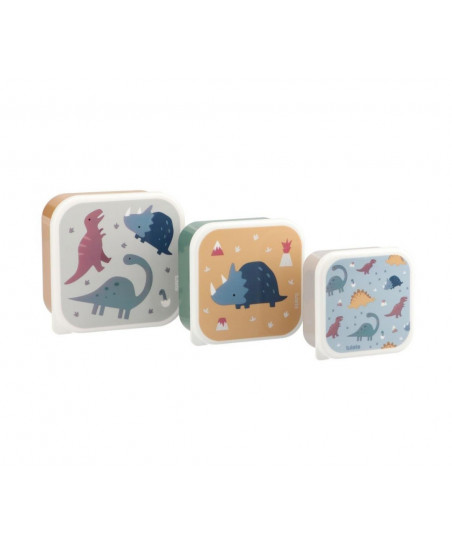 3 Cajas Almuerzo Dinos World-Tutete