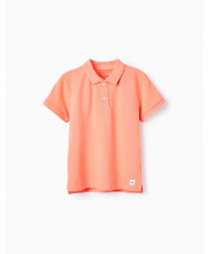 Polo De Algodón Para Niño, Coral-Zippy