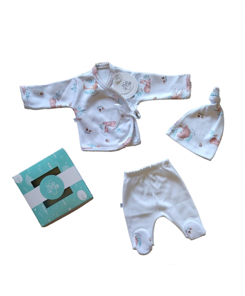 Conjunto 3 Piezas Prematuro  Estampa Ciro-Todo Amor Baby