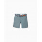 Pantalones Cortos Midi Con Cinturón Para Niño, Azul-Zippy
