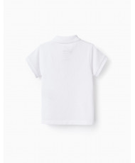 Polo En Piqué De Algodón Para Bebé Niño, Blanco-Zippy