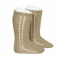 Calcetines altos perlé calado lateral CUERDA-Cuerda