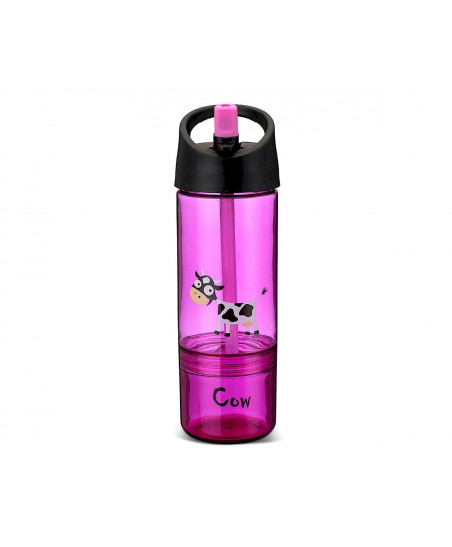 Botella Tritán 2 en 1 Vaca Purple-Carl Oscar