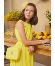 Bolso Acolchado Logo Niña Amarillo-Abel & Lula