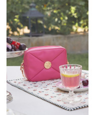Bolso Acolchado Logo Niña Fucsia-Abel & Lula