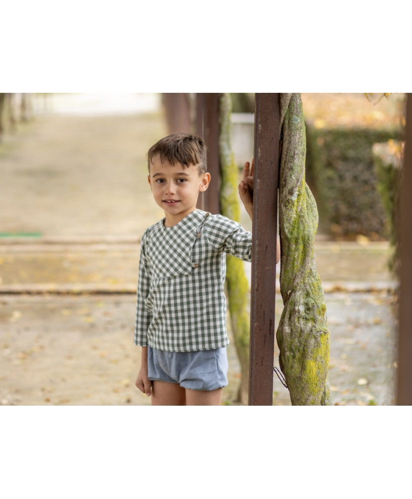 Conjunto Niño Camisa Vichy Green y Bombacho-Boétie Kids