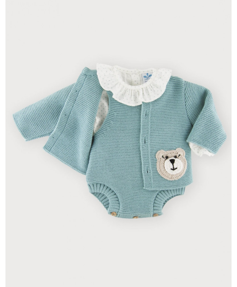 Conjunto 3Piezas Ranita Familia Osito-Sardon