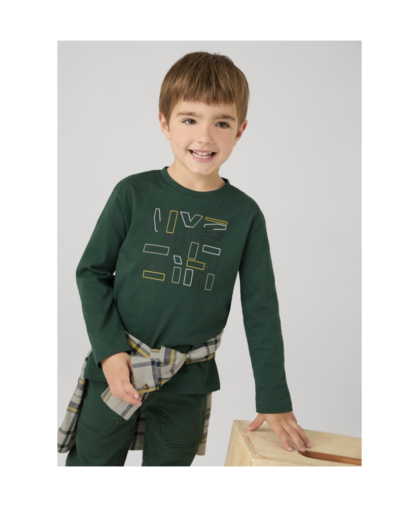 Camiseta letras básica niño-Mayoral