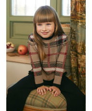 Conjunto tricot cuadros pantalón niña-Abel & Lula