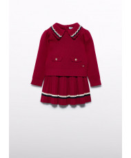 Conjunto falda tricot plisado niña Rojo-Abel & Lula