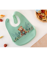 BABERO BLANDITO SILICONA OSO SAGE COLECCIÓN "HONEY"-Kiokids