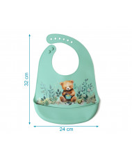 BABERO BLANDITO SILICONA OSO SAGE COLECCIÓN "HONEY"-Kiokids
