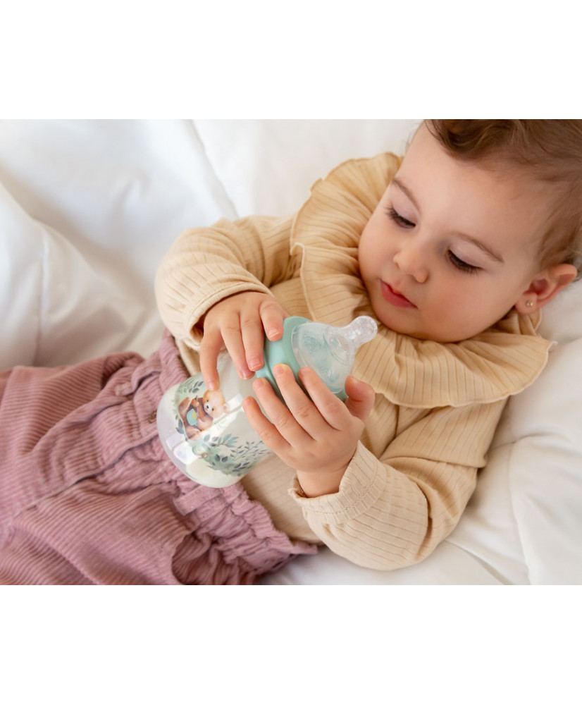 BIBERÓN ANTICÓLICO 150ML OSO SAGE COLECCIÓN "HONEY"-KIOKIDS