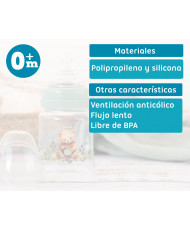 BIBERÓN ANTICÓLICO 150ML OSO SAGE COLECCIÓN "HONEY"-KIOKIDS