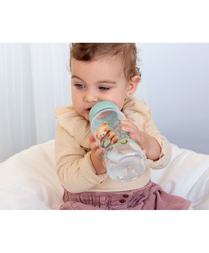 BIBERÓN ANTÓLICOS 360ML OSO SAGE Colección"Honey"-KIOKIDS