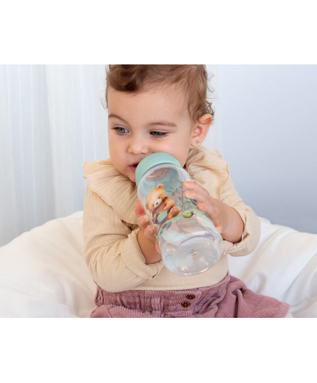 BIBERÓN ANTÓLICOS 360ML OSO SAGE Colección"Honey"-KIOKIDS