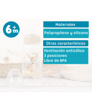BIBERÓN ANTÓLICOS 360ML CIERVO BEIGE-KIOKIDS