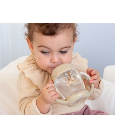 TAZA DE APRENDIZAJE STEP 1 CIERVO BEIGE-KIOKIDS