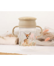 TAZA DE ENTRENAMIENTO STEP 3 CIERVO BEIGE 330ML-KIOKIDS