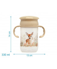 TAZA DE ENTRENAMIENTO STEP 3 CIERVO BEIGE 330ML-KIOKIDS
