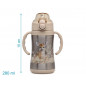 BOTELLA ENTRENAMIENTO CIERVO BEIGE 280ML ACERO INOXIDABLE-KIOKIDS