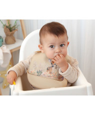 BABERO BLANDITO SILICONA CIERVO BEIGE-KIOKIDS