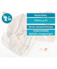 BABERO IMPERMEABLE CON MANGAS CIERVO BEIGE-KIOKIDS