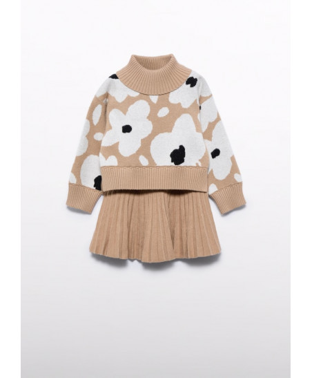 Conjunto tricot falda plisada niña-Abel & Lula