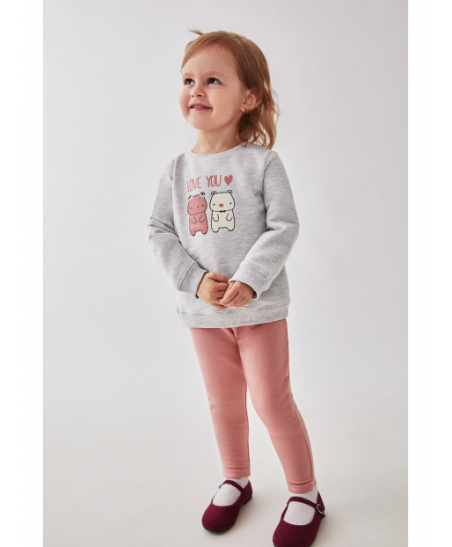 Conjunto recien nacido niña gris melange-Street Monkey