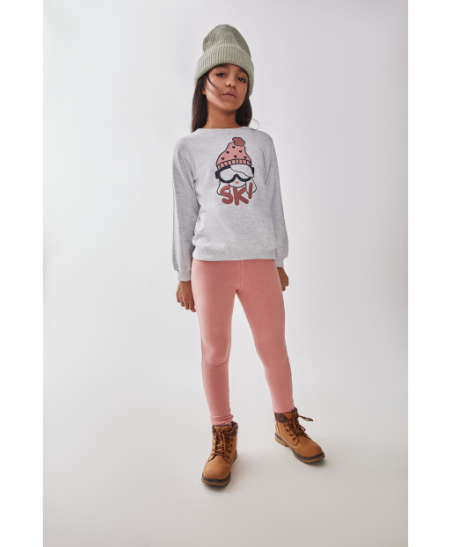 Conjunto niña gris melangue- Street Monkey
