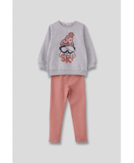 Conjunto niña gris melangue- Street Monkey