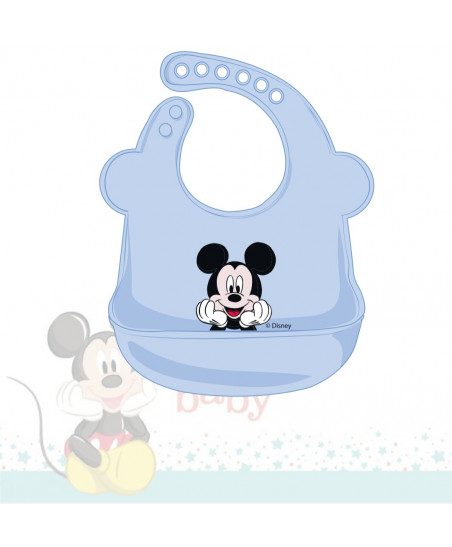 Babero Silicona Mickey Mouse-Disney