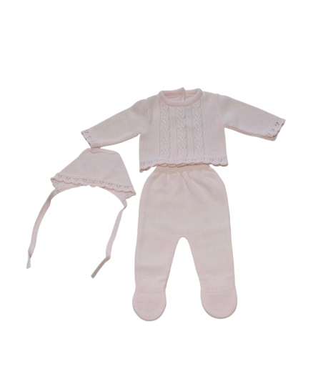 Conjunto Primera Puesta Rosa Bebé-Capribebé