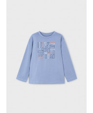 Camiseta letras básica niño glaciar-Mayoral