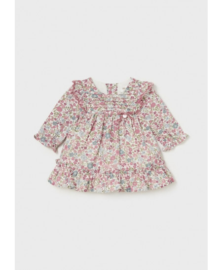 Vestido estampado volantes recién nacida-Maroral