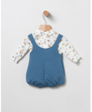 Camisa+Ranita Punto Azulon-Coco Acqua