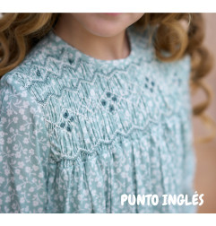 Vestido Niña Pequeño Verde Florecitas-La Ormiga