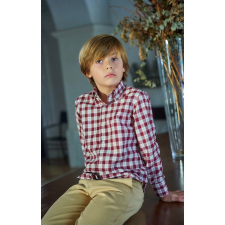 Camisa Vichy Burdeos-La Ormiga