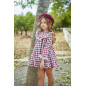 Vestido Niña Vichy Burdeos-La Ormiga