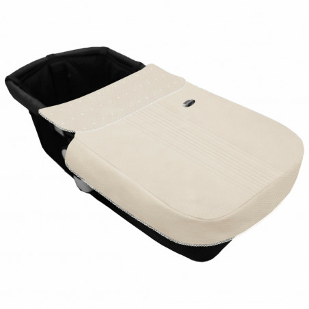 Sacos de Capazo con Colcha Leslie Piqué jaretas Camel Puntilla y Topitos Crudo-Dydados