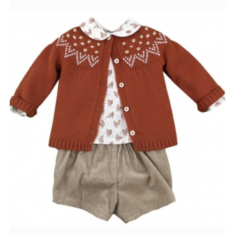 Conjunto 3 Piezas Gallina Pio PIO Niño- Baby Ferr