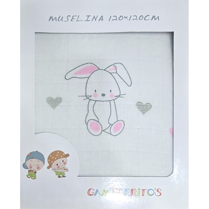 Muselina(Conejo) 120 x 120 cm-Gamberrito's